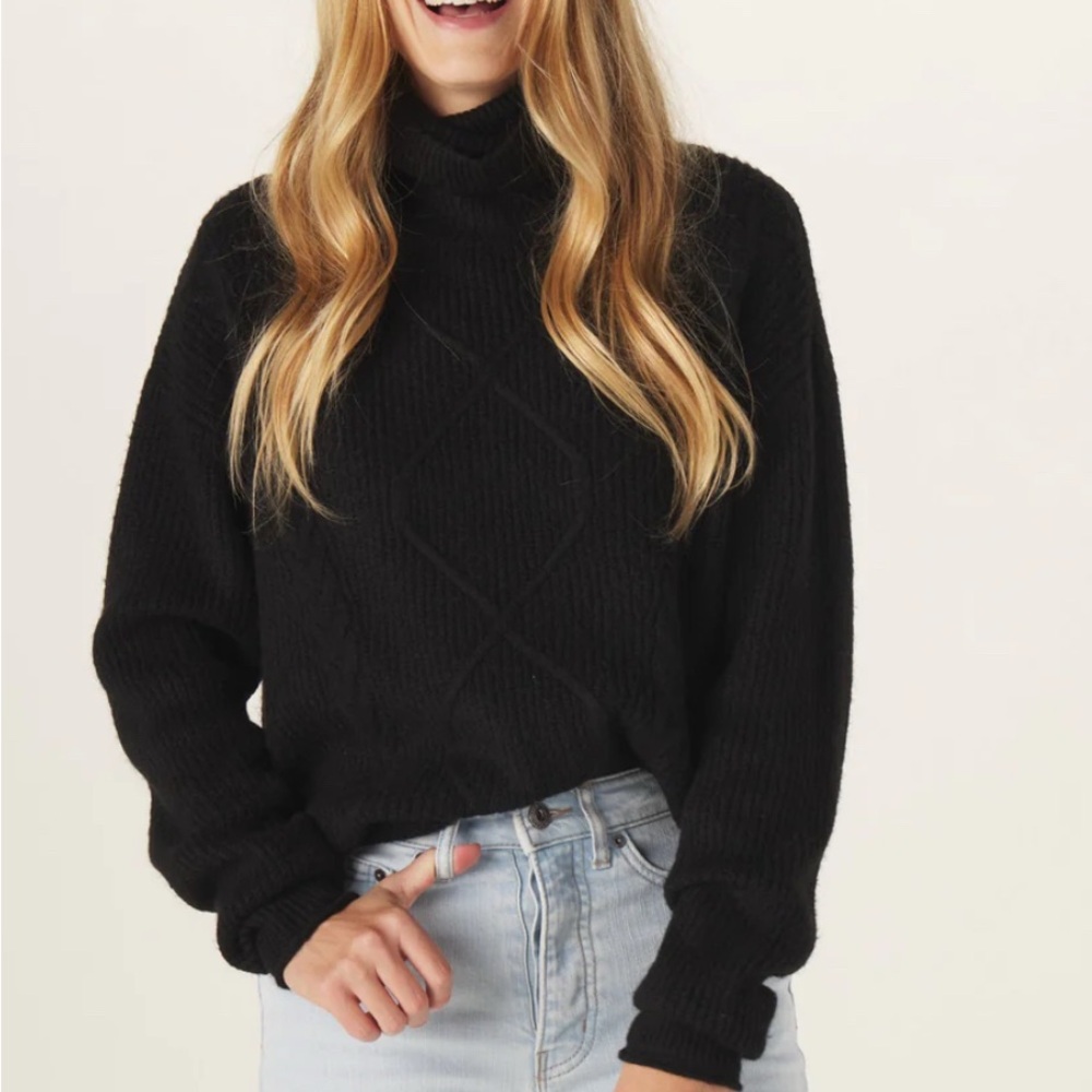Normal Brand Monterossa Black Turtleneck, M